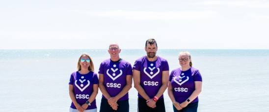 Open Water swimmers – Land Registry employees and CSSC members Anna Luff, Ellie Fretwell, John Moore & Ian Cable